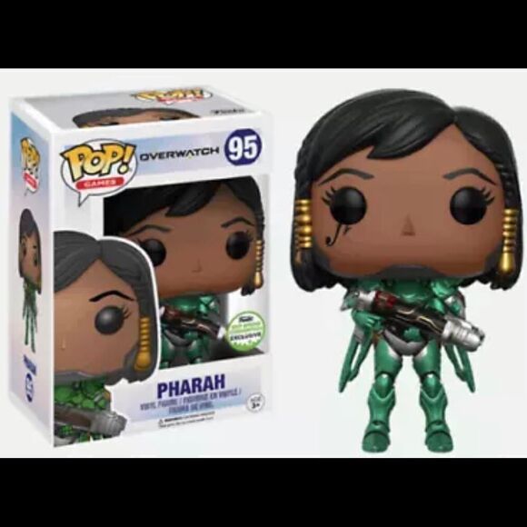 Funko Pop Games #95 Pharah Spring 2017 Exclusive Vinyl Figure Overwatch New - Picture 2 of 6